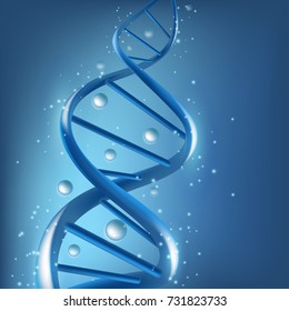 Science template for your design. DNA concept structure illustration