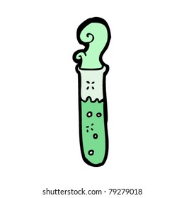 science test tube cartoon
