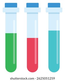 Science test tube icon isolated on white background.