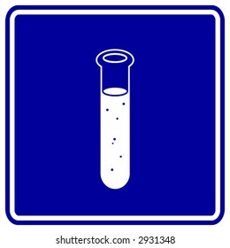 wissenschaftliches Prüfröhrchen-Schild