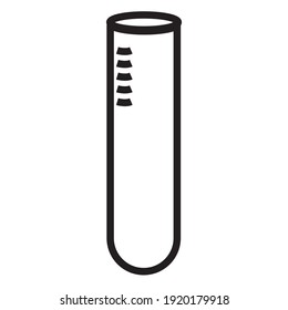 Icono del vector del tubo de prueba de ciencia. Símbolos sobre fondo blanco