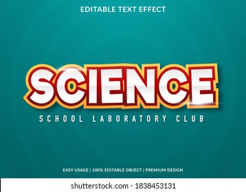 science text effect template with 3d bold style use for logo and business brand