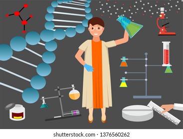 Science theme vector illustration