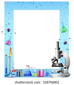 Science tools and containers  illustration