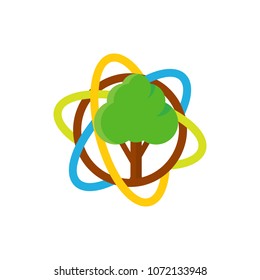Science Tree Logo Icon Design
