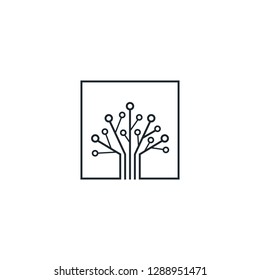 science tree vector drawing