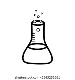 Tubo de ensayo de Ciencia sobre fondo blanco