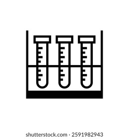 Science tubes icon on white background. Eps 10.