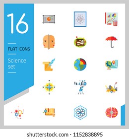 Science Type Icon Set. Archeology Astronomy Cartography Engineering Geography Geology Meteorology Paleontology Statistics Geometry Anatomy History Psychology