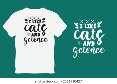 Science Typography t shirt design with vector