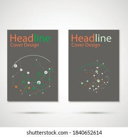 Science vector background. Modern vector templates for brochure, flyer, cover magazine or report in A4 size