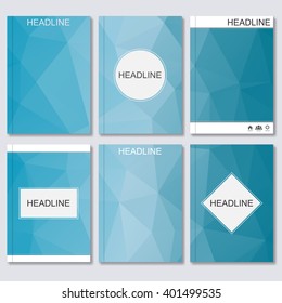 Science vector background. Modern vector templates for brochure, flyer, cover magazine or report in A4 size. Abstract geometric background with triangles. Vector illustration