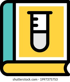icono de línea de color de vector de ciencia