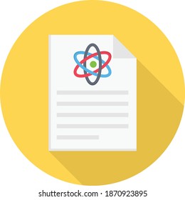 science vector flat colour icon