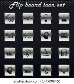 science vector flip mechanical icons for user interface design