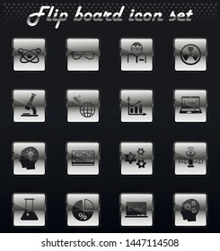 science vector flip mechanical icons for user interface design