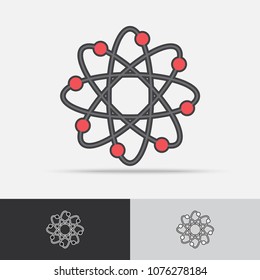 Science Vector Icon Flat Design, available in color, black and White