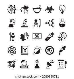 Conjunto de iconos de vector de ciencia para uso comercial