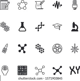 science vector icon set such as: manuscript, notepad, bolt, burst, development, hebrew, master, flight, discharge, future, beaker, blank, fluorescent, chromosomes, shine, side, radioactive, project