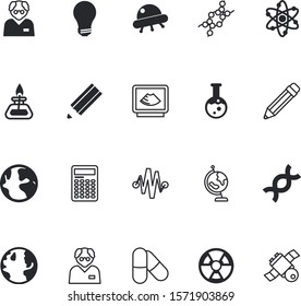 science vector icon set such as: image, examining, solar, information, solution, radioactivity, flash, pills, round, economy, instrument, technique, sonogram, heart, storm, biohazard, accounting