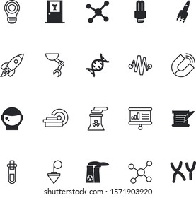 science vector icon set such as: patient, spiral, illumination, glassware, test, dictionary, powerful, examination, burst, bolt, tool, scan, robot, attract, chromosomes, desk, tube, mobile