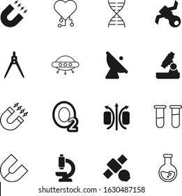 science vector icon set such as: enlarge, aerial, gene, texture, bright, chip, north, digital, tech, evolution, love, wireless, chromosome, transplantation, galaxy, button, strand, fields, global