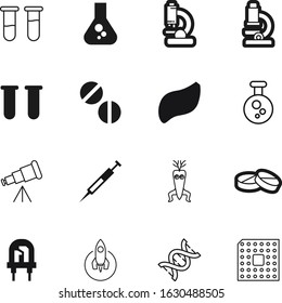 science vector icon set such as: watching, learning, search, computer, needle, school, illumination, healthy, fire, abstract, vehicle, bright, digital, magnification, universe, spyglass, experiment