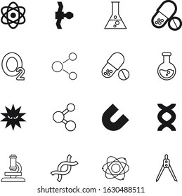 science vector icon set such as: air, lens, view, architecture, energy, communication, modern, container, sphere, horseshoe, strand, precision, telephony, architect, fluid, satellite, enlarge, zoom