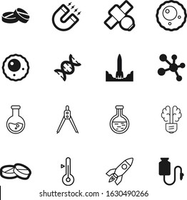 science vector icon set such as: futuristic, electricity, molecular, molecule, solution, telephony, project, success, lightbulb, invention, color, scale, season, stem, fitness, imagination, modern