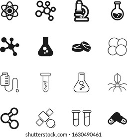 science vector icon set such as: transmission, bacterium, virus, discovery, package, disease, orbit, analysis, telephony, pathogen, healthcare, power, surveillance, biotechnology, satellite, modern