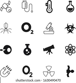 science vector icon set such as: nucleus, season, magnetism, protection, sperm, lens, doctor, ray, molecular, radioactive, discover, observe, biohazard, hot, microbiology, orbit, help, icsi, oocyte