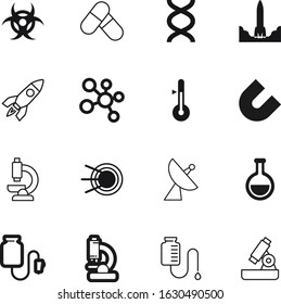 science vector icon set such as: biological, chromosome, genetic, magnetic, start, toxic, eps10, energy, glass, wave, summer, study, hot, digital, spacecraft, green, tv, television, strand, pill