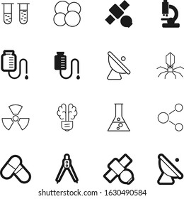 science vector icon set such as: pills, infection, pharmacy, 3d, round, study, illumination, reactor, microscope, geometric, system, ray, solution, bacteria, analysis, architecture, model, radiation