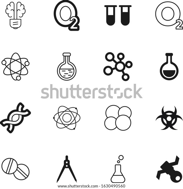 science vector icon set such as: biohazard, mind,\
architecture, creativity, divider, genetic, micro, forbidden,\
physics, compass, tablet, think, efficient, inspiration, vitamin,\
satellite, measure