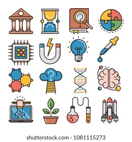 Science vector icons