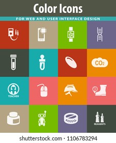 Science vector icons for user interface design