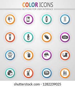 Science vector icons for user interface design