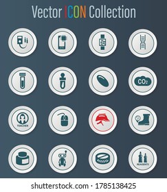 Science vector icons for user interface design