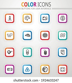 Science vector icons for user interface design