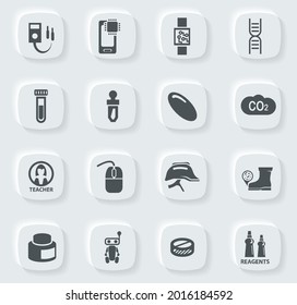 Science vector icons for user interface design