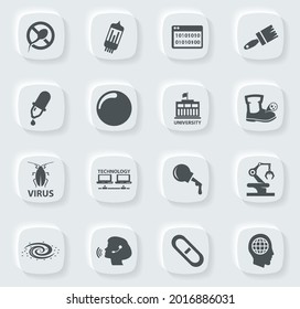 Science vector icons for user interface design