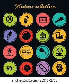 Science vector icons for user interface design
