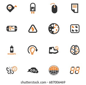 Science vector icons for user interface design