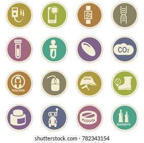 Science vector icons for user interface design