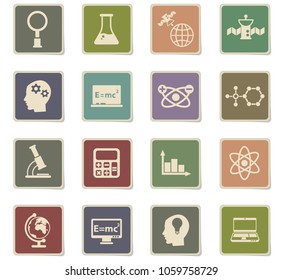 science vector icons for web and user interface design
