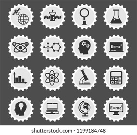 science vector icons for web and user interface design