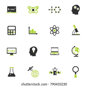 science vector icons for web and user interface design