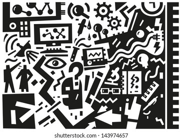 Science - vector illustration in graphic style
