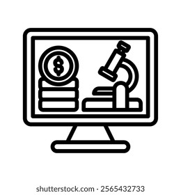 Science Vector Lineal Icon On White Background.