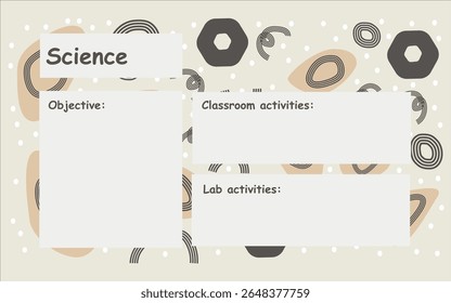 Science, Vector template for kids science, summer 2025, knowledge for all, academic pressure, Diversity in Education